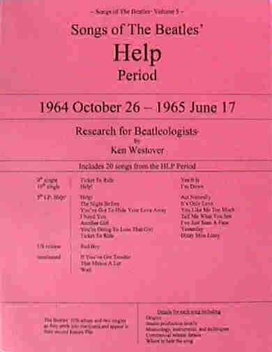 Photo of cover of Songs of The Beatles' Help Period